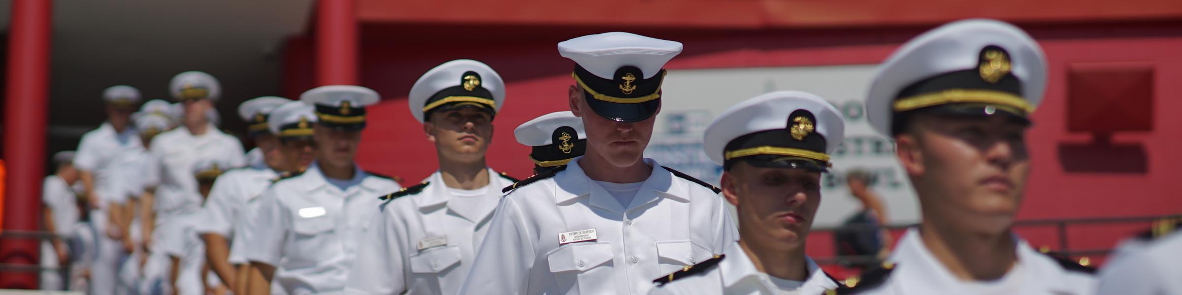 Midshipmen at Military Appreciation Game 2018