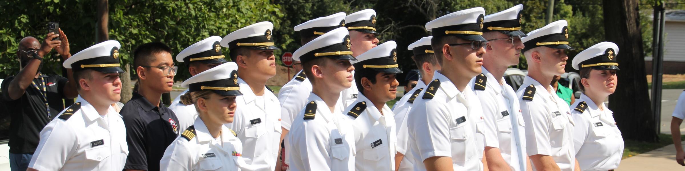 MIDN at Change of Command Ceremony